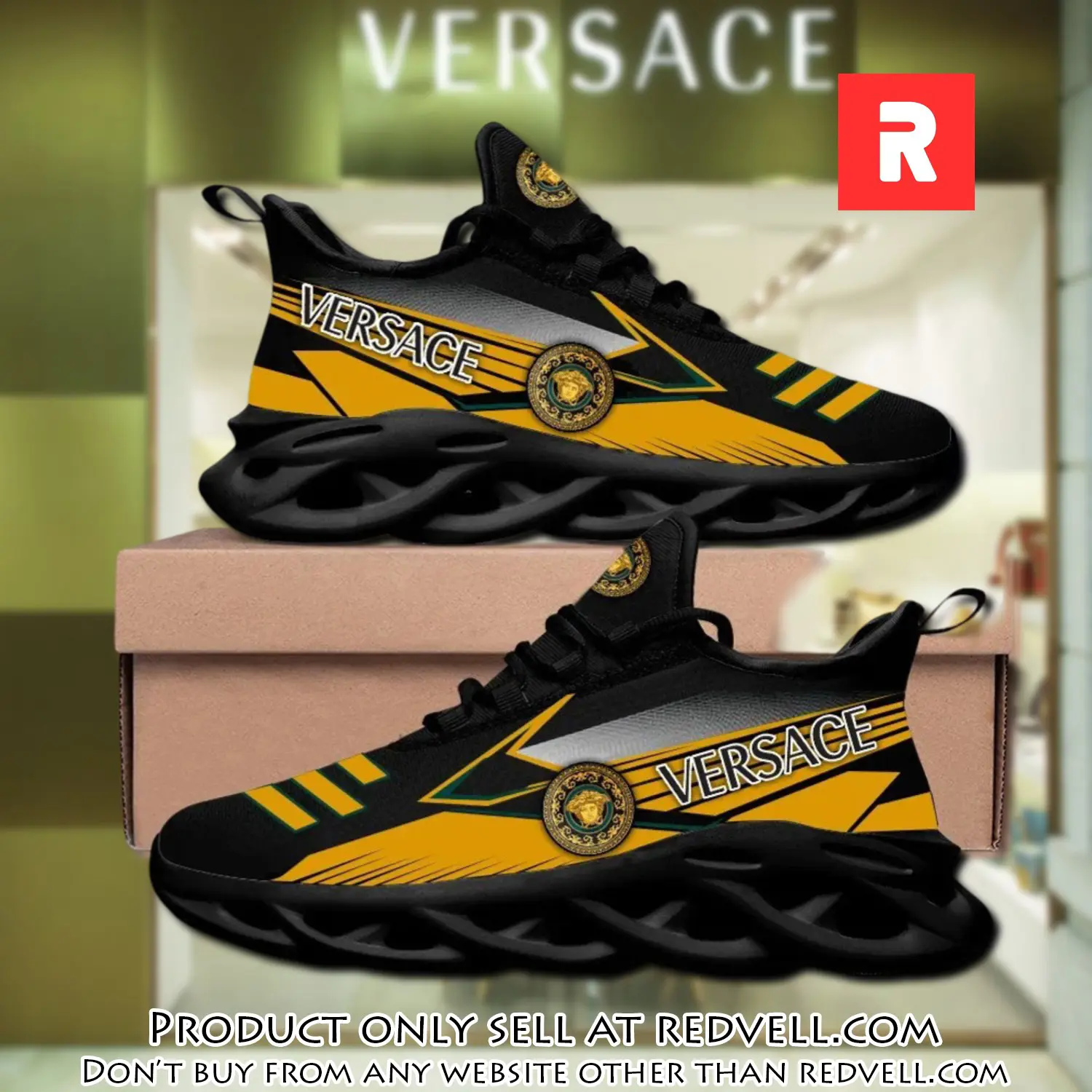 Gianni versace black premium max soul shoes luxury brand gifts for men women rv4511596